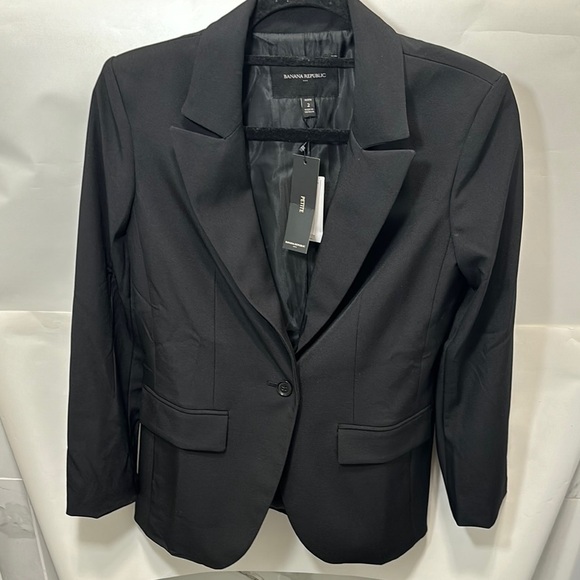 NWT-Banana Republic Black Blazer Professional Suit Jacket - Picture 1 of 16